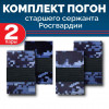 Комплект фальш-погон Росгвардии "Синяя точка" СТ.СЕРЖАНТ (2 пары)