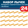 Набор лычек МВД металлических золотых 10*45 мм (24 шт)