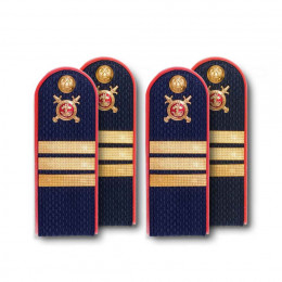 Комплект погон МВД 2 пары темно-синие СЕРЖАНТ с петлицей пластиковых
