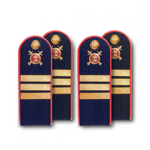 Комплект погон МВД 2 пары темно-синие СЕРЖАНТ с петлицей пластиковых