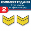 Набор годичек 6 лет оливковый фон желтый шелк 2 шт