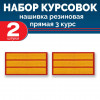 Набор курсовок па прямая 3 курс (желтая, красный фон) 2 шт