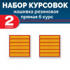 Набор курсовок па прямая 6 курс (желтая, красный фон) 2 шт