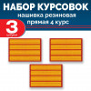 Набор курсовок па прямая 4 курс (желтая, красный фон) 3 шт